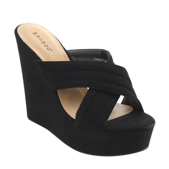 wedge mule sandals